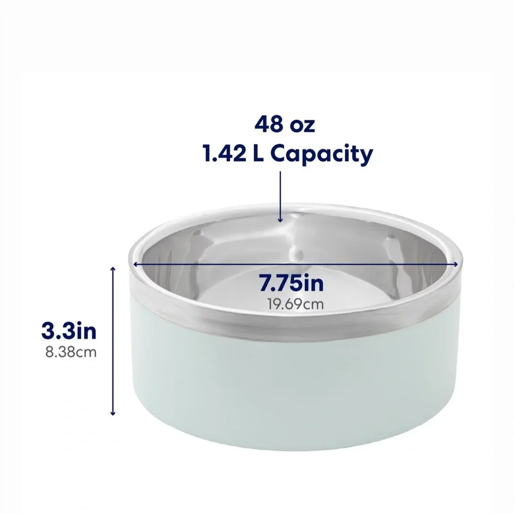 Frisco Stainless Steel Insulated Dog & Cat Bowl, 6 cup